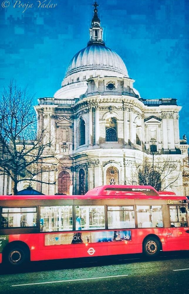 St. Paul’s and this Red Bus, Beautiful  London
